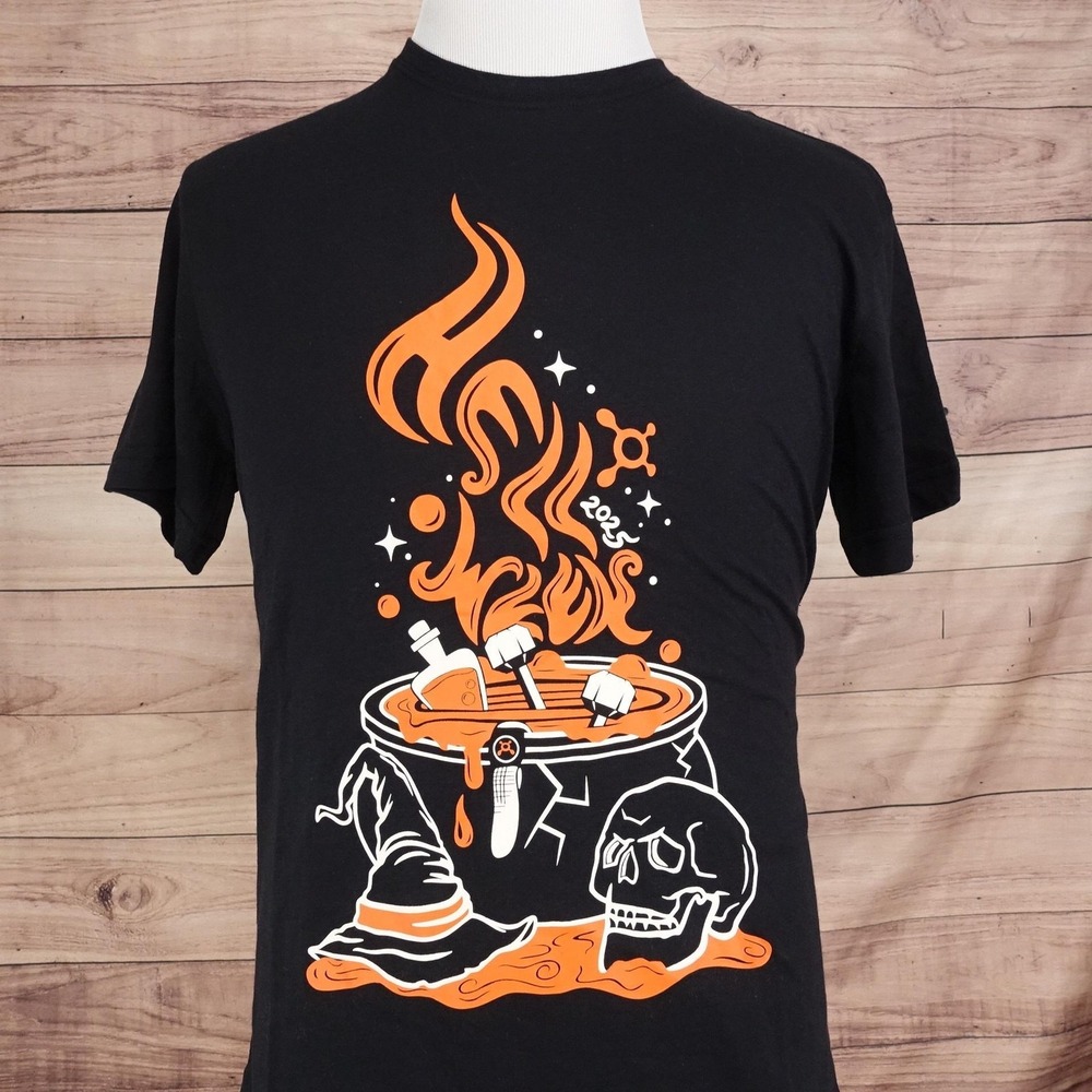 Orange Theory Shirt Mens M Black Hell Week 2025 Halloween Graphic Tee T-Shirt